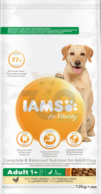 IAMS-Sucha karma for Vitality dla dorosłych psów ras dużych ze świeżym kurczakiem 12kg
