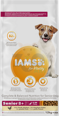 IAMS-Sucha karma for Vitality dla starszych psów ras małych i średnich ze świeżym kurczakiem 12kg