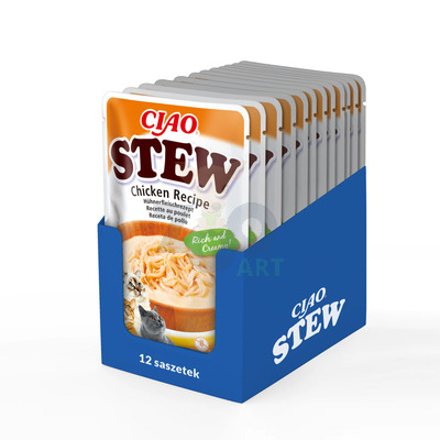 INABA  Cat Ciao Stew - kremowa potrawka dla kota o smaku kurczaka 40g 9+3 GRATIS!