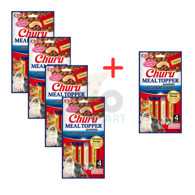 INABA  Cat Meal Topper Chicken Recipe 4x14 (56g) 4+1 GRATIS