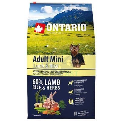 ONTARIO- Adult Mini Lamb & Rice 6,5kg + FITMIN Biscuits 180g GRATIS!!!