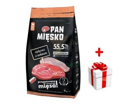 PAN MIĘSKO Cielęcina z indykiem M 9kg + niespodzianka dla psa GRATIS!