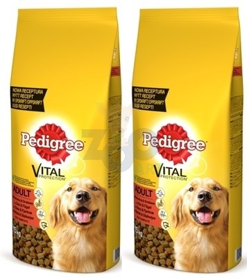 PEDIGREE Adult 2x15kg (średnie rasy) - sucha karma dla psów z wołowiną i drobiem