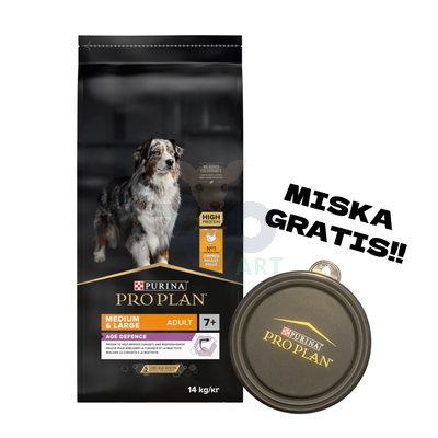 PRO PLAN Age Defence Adult Karma dla psów bogata w kurczaka 14kg - Miska GRATIS!!