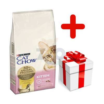 PURINA Cat Chow Kitten Chicken 15kg + niespodzianka dla kota GRATIS!