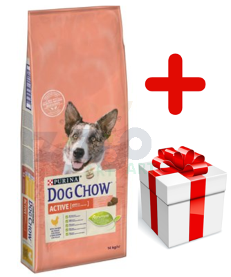 PURINA Dog Chow Adult Active Chicken 14kg + niespodzianka dla psa GRATIS!