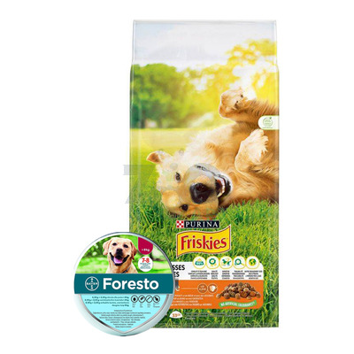 PURINA Friskies Balance 15kg + BAYER Foresto Obroża dla psów powyżej 8kg