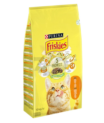 PURINA Friskies Karma dla kotów z kurczakiem i z warzywami 9,5kg\ Opakowanie uszkodzone (7207) !!!