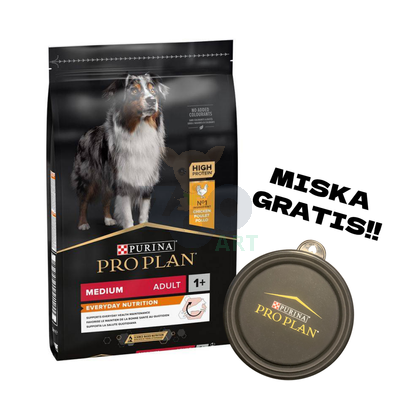 Purina Pro Plan Medium Adult Optibalance, kurczak i ryż 14kg + Miska GRATIS!!