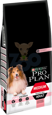 Purina Pro Plan Medium Adult Sensitive Skin Optiderma, łosoś i ryż 14kg + Advantix - dla psów 10-25kg (pipeta 2,5ml)