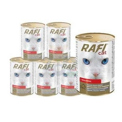 RAFI Cat Kawałki z wołowiną w sosie 6x415g