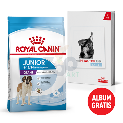 ROYAL CANIN Giant Junior 15kg + Album GRATIS!