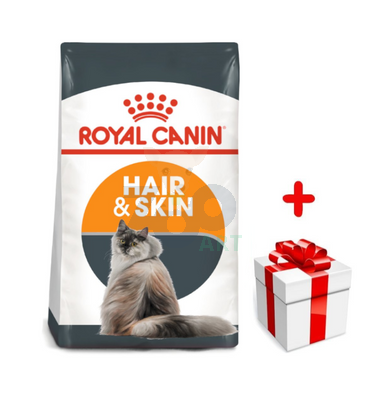 ROYAL CANIN Hair&Skin Care 4kg karma sucha dla kotów dorosłych, lśniąca sierść i zdrowa skóra + niespodzianka dla kota GRATIS!