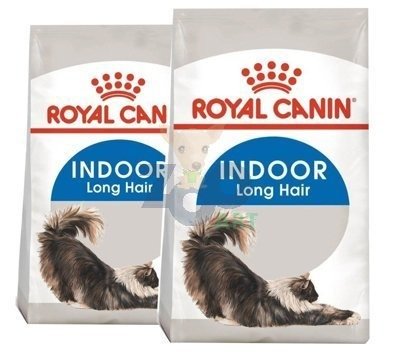 ROYAL CANIN  Indoor Long Hair 2x10kg karma sucha dla kotów dorosłych, długowłose, przebywających wyłącznie w domu