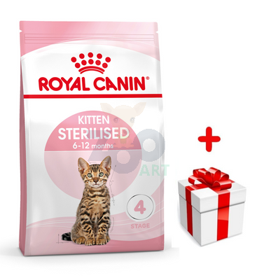 ROYAL CANIN  Kitten Sterilised 400g karma sucha dla kociąt od 6 do 12 miesiąca życia, sterylizowanych + niespodzianka dla kota GRATIS!