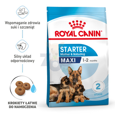 ROYAL CANIN Maxi Starter Mother&Babydog 15kg + Advantix - dla psów 25-40kg (4 pipety x 4ml)