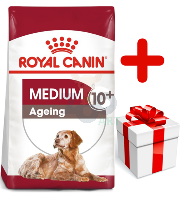 ROYAL CANIN Medium Ageing 10+ 15kg karma sucha dla psów dojrzałych po 10 roku życia, ras średnich + niespodzianka dla psa GRATIS!