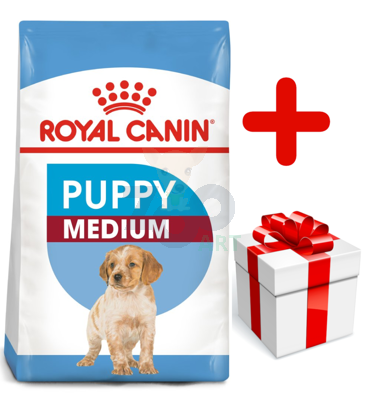 ROYAL CANIN Medium Puppy 15kg karma sucha dla szczeniąt, od 2 do 12 miesiąca, ras średnich + niespodzianka dla psa GRATIS!