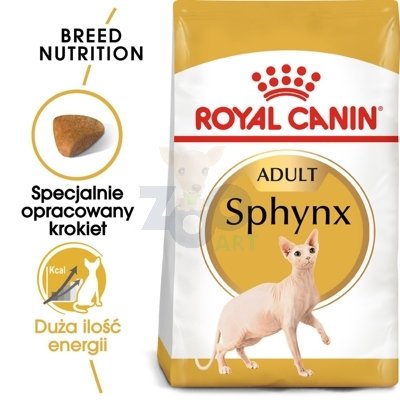 ROYAL CANIN Sphynx Adult 2kg (5x400g) karma sucha dla kotów dorosłych rasy sfinks