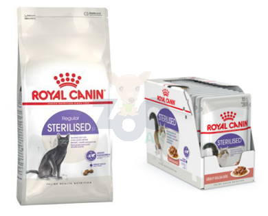 ROYAL CANIN Sterilised 37 10kg + saszetka sterilised 12x85g (sos) 