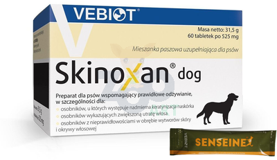 VEBIOT Skinoxan dog 60 tabletek+Vebiot Senseine 1 saszetka 9 g GRATIS 