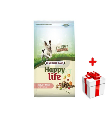 VERSELE-LAGA Happy Life Adult Mini Lamb 3kg + niespodzianka dla psa GRATIS!