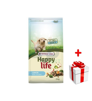 VERSELE-LAGA Happy Life Junior Chicken 3kg + niespodzianka dla psa GRATIS!