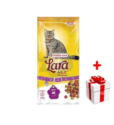 VERSELE-LAGA Lara Adult Sterilized 2kg + niespodzianka dla kota GRATIS!