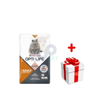 VERSELE-LAGA OPTI LIFE Cat Sensitive 1kg - karma dla wrażliwych, dorosłych kotów + niespodzianka dla kota GRATIS!