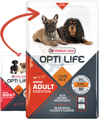 VERSELE-LAGA Opti Life Adult Digestion Mini 2,5kg + Advantix - dla psów do 4kg (pipeta 0,4ml)