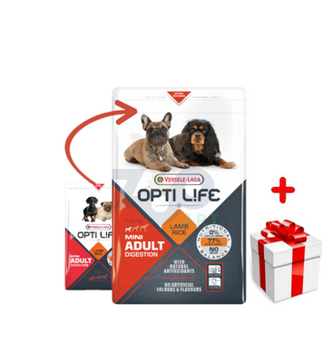 VERSELE-LAGA Opti Life Adult Digestion Mini 2,5kg + niespodzianka dla psa GRATIS!