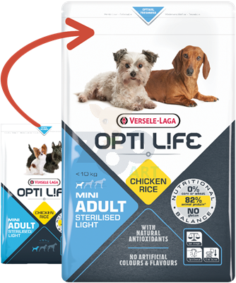 VERSELE-LAGA Opti Life Adult Light Mini 7,5kg + Advantix - dla psów do 4kg (pipeta 0,4ml)