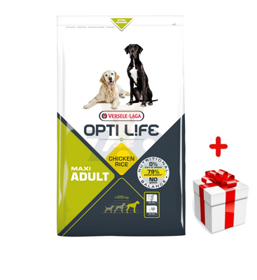 VERSELE-LAGA Opti Life Adult Maxi 12,5kg - z kurczakiem - dla dużych ras + niespodzianka dla psa GRATIS!