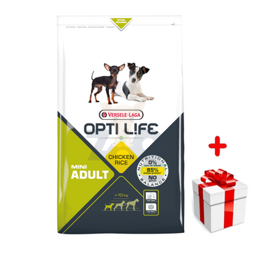 VERSELE-LAGA Opti Life Adult Mini 7,5kg - z kurczakiem - dla małych ras + niespodzianka dla psa GRATIS!