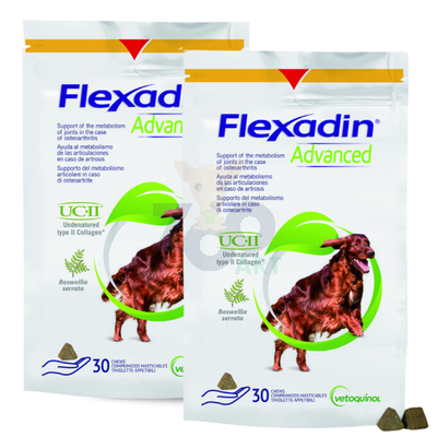 VETOQUINOL Flexadin Advanced Dietetyczna Karma Uzupełniająca Dla Psów  2x90g (60 kąsków)