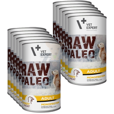 Vetexpert RAW PALEO adult turkey 12x400g - indyk puszka 