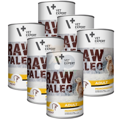 Vetexpert RAW PALEO adult turkey 6x400g - indyk puszka 