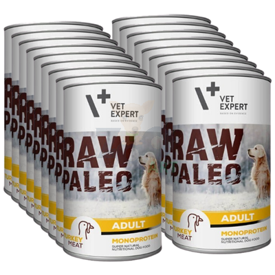 Vetexpert Raw Paleo Adult Turkey 18x400g - indyk puszka 