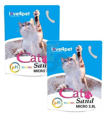 Żwirek Silikonowy dla Kota Cat Sand Micro - PH Control 2x3,8l (Zmienia kolor, aby sprawdzić wczesne oznaki choroby)