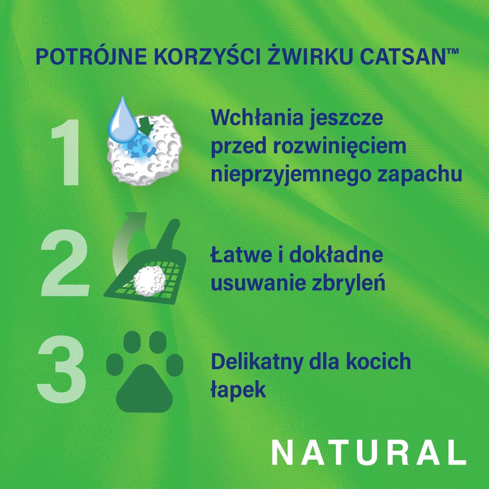 CATSAN Natural 8l zbrylający żwirek dla kota Sklep zoologiczny ZooArt