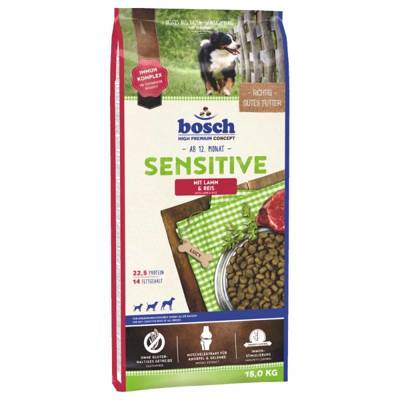  Bosch Sensitive Lamb & Rice, jagnięcina i ryż (nowa receptura) 15kg 