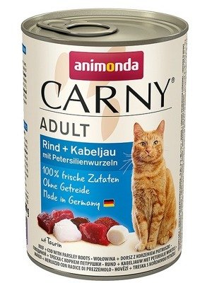 ANIMONDA Cat Carny Adult smak: dorsz i korzeń pietruszki 400g 