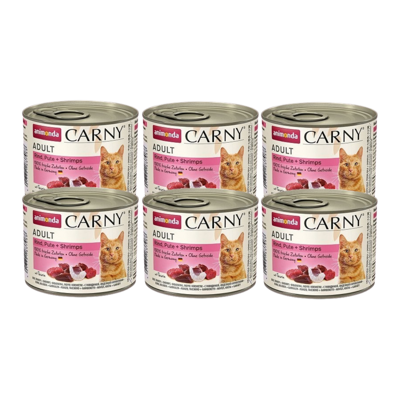 ANIMONDA Cat Carny Adult smak: indyk i krewetki 6 x 200g 