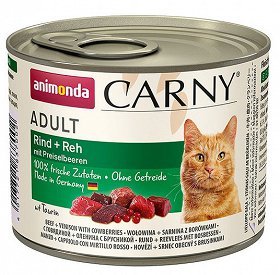 ANIMONDA Cat Carny Adult smak: sarna i borówka 200g 