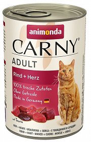 ANIMONDA Cat Carny Adult smak: wołowina i serca 400g 