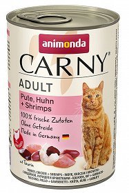 ANIMONDA Cat Carny Adult smak:wołowina,indyk i krewetki 400g 