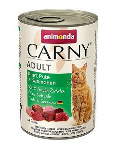 ANIMONDA Cat Carny Adult smak: wołowina, indyk i królik 6x400g 