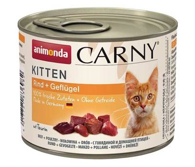 ANIMONDA Cat Carny Kitten smak:wołowina drób 200g 