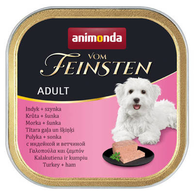 ANIMONDA Dog Vom Feinsten Adult indyk z szynką 150g