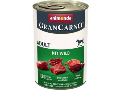 ANIMONDA GranCarno Adult Dog smak: Dziczyzna 400g